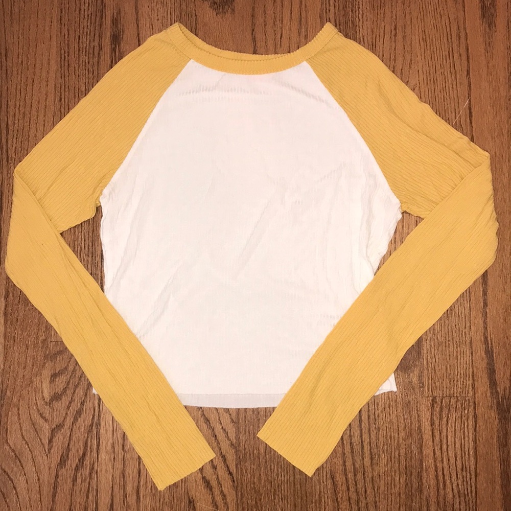 White and Yellow Baseball Tee
